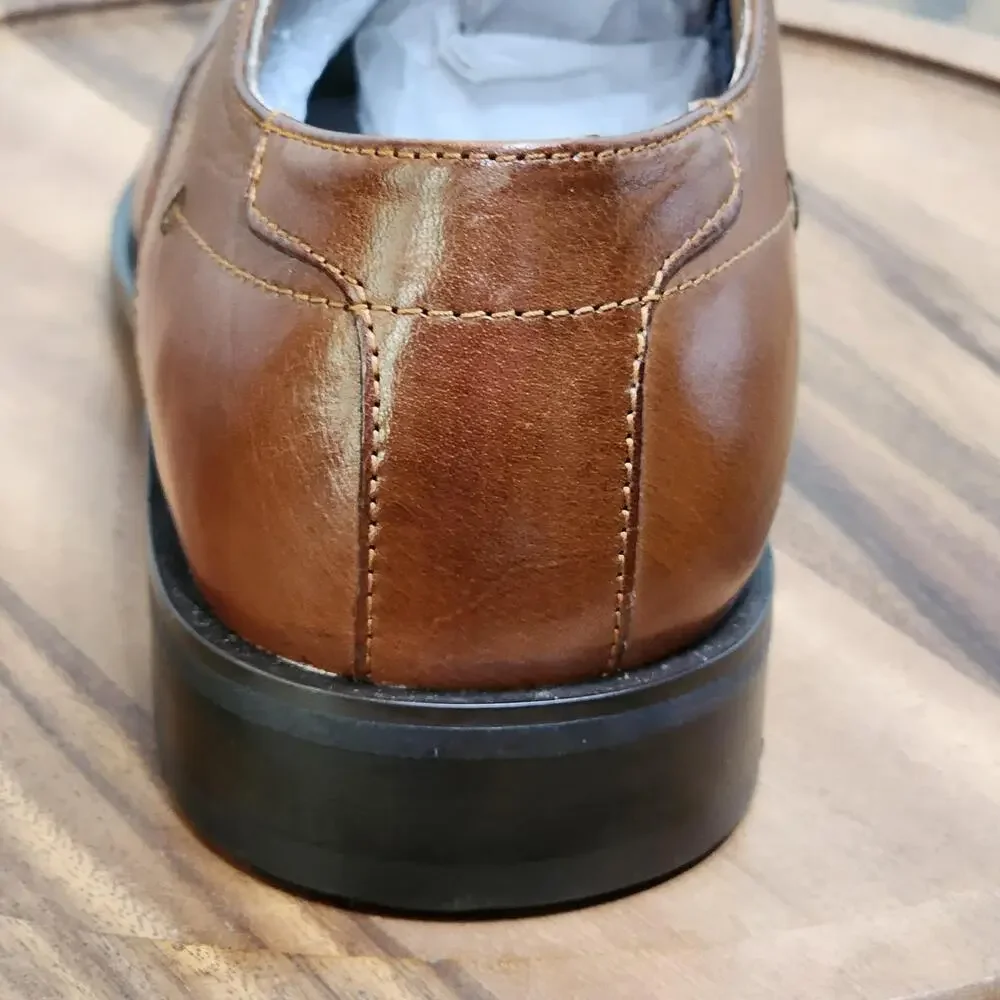 Stacy Adams Shoes Mens Size 10 Brown Leather Derby Dress Square Toe 23292-03